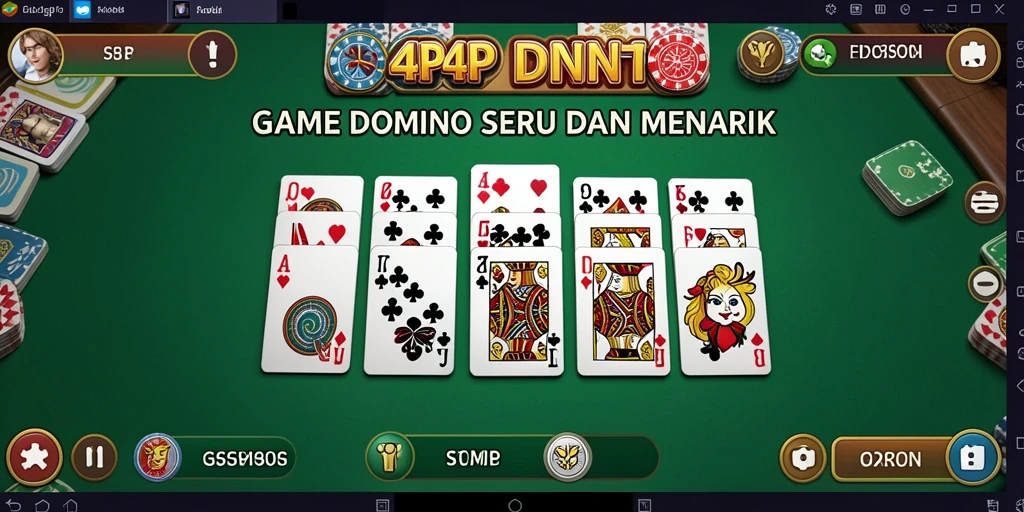 Tampilan gameplay seru dari permainan Domino 4P4P.