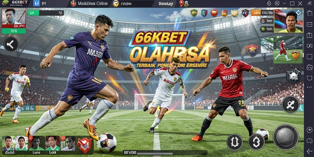 Tangkapan layar utama 66KBET menampilkan fitur analisis pertandingan olahraga.