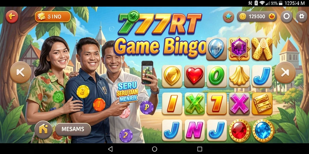 Tangkapan layar gameplay 777RT menunjukkan keseruan bermain bingo secara online.