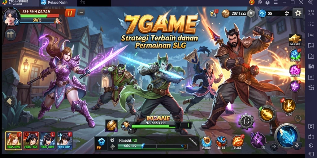 Tangkapan layar gameplay 7GAME yang menampilkan strategi dalam pertempuran.