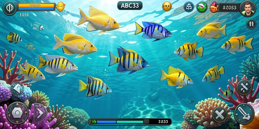 Tampilan gameplay Tembak Ikan yang menarik dan seru.