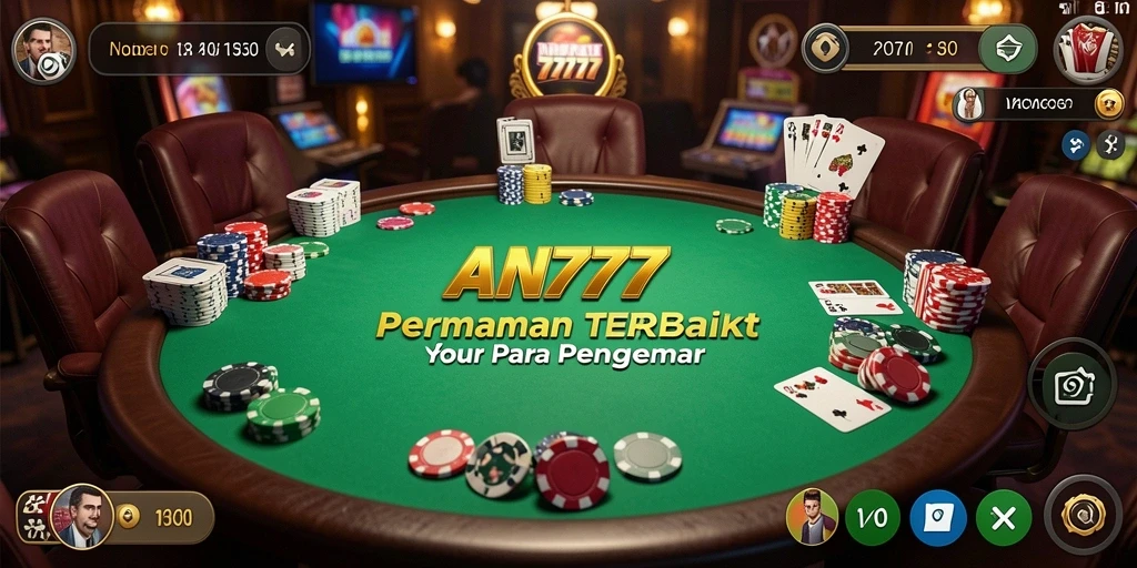 Tampilan gameplay AN777 yang menarik dan seru dalam permainan Poker.