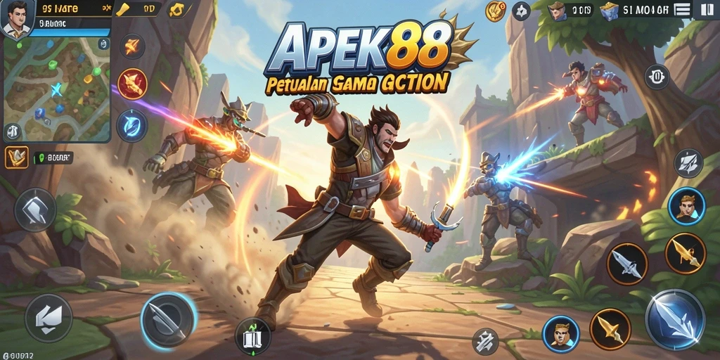 Tampilan gameplay APEK88 yang seru dan dinamis.