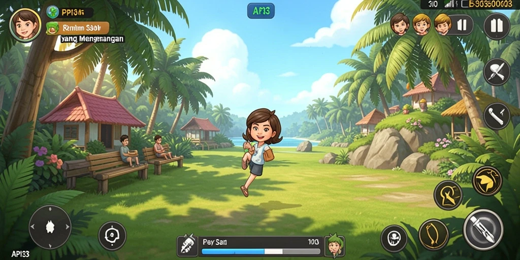 Screenshot menunjukkan gameplay seru dan grafis menawan dari API33.