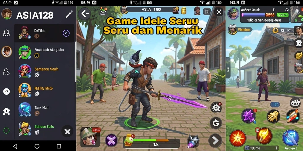 Tampilan gameplay seru dan menampilkan karakter menarik di ASIA128.