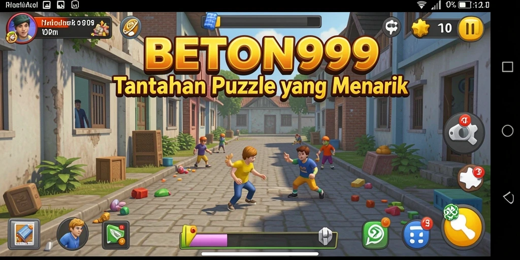 Tampilan gameplay BETON999 menunjukkan berbagai tantangan puzzle yang menjemukan.
