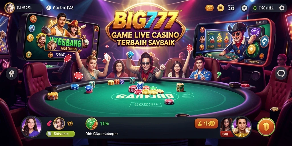 Tampilan menarik dari gameplay Live Casino di BIG777.