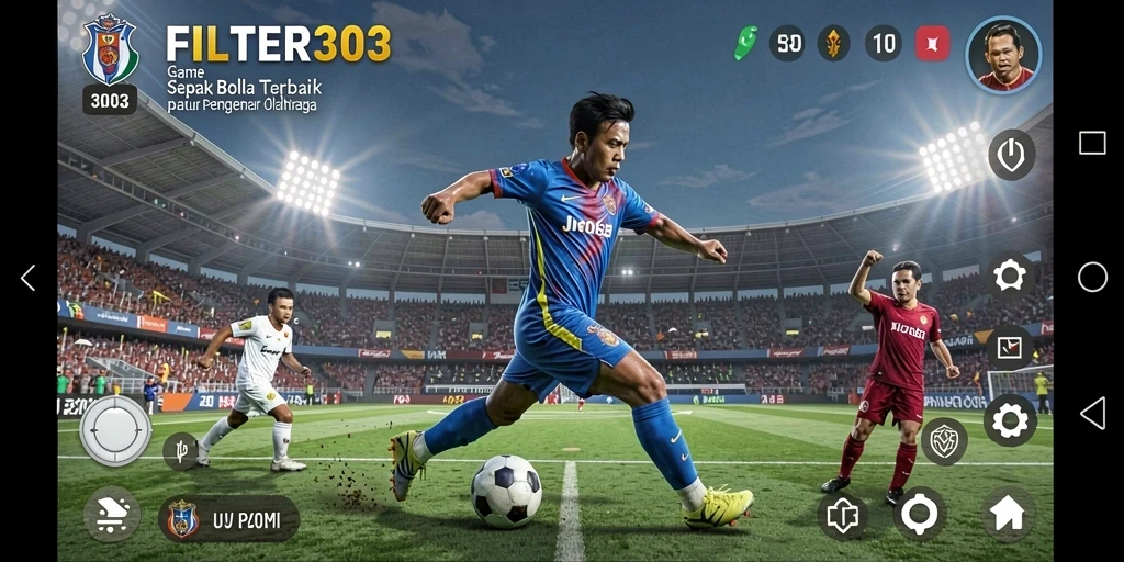 Tampilan gameplay aksi mendebarkan di FILTER303.