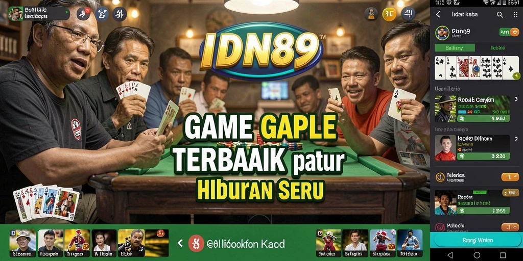 Screenshot gameplay IDN89 menampilkan suasana bermain Gaple yang seru.