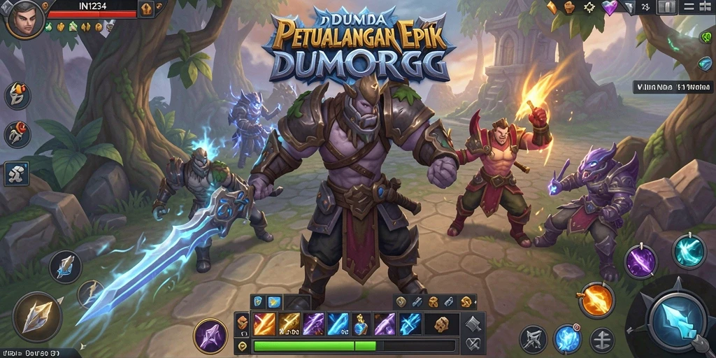 Tampilan gameplay menarik dalam petualangan MMORPG.