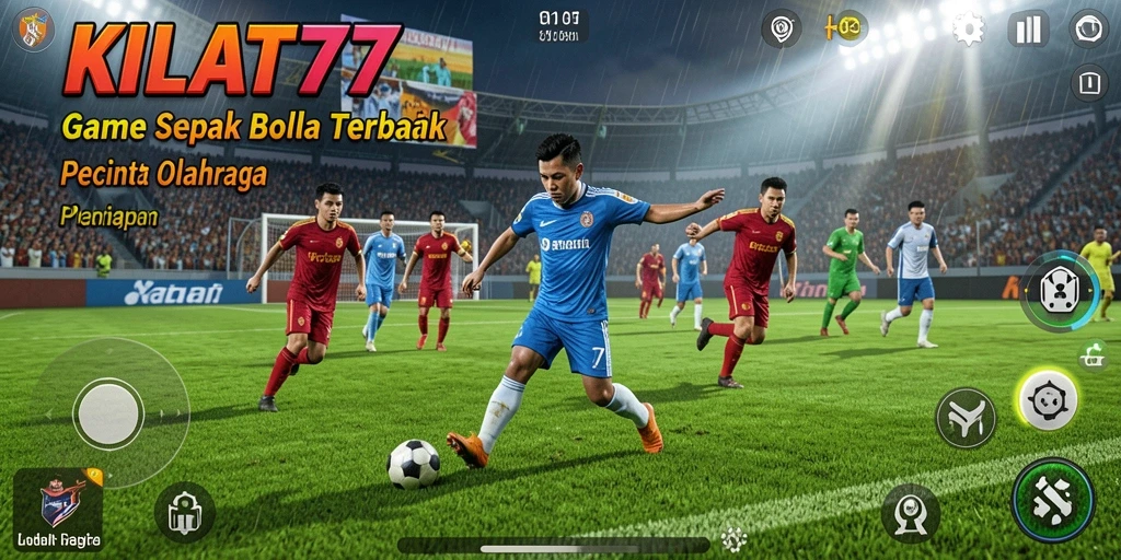 Screenshot KILAT77 menampilkan aksi sepak bola yang mendebarkan.