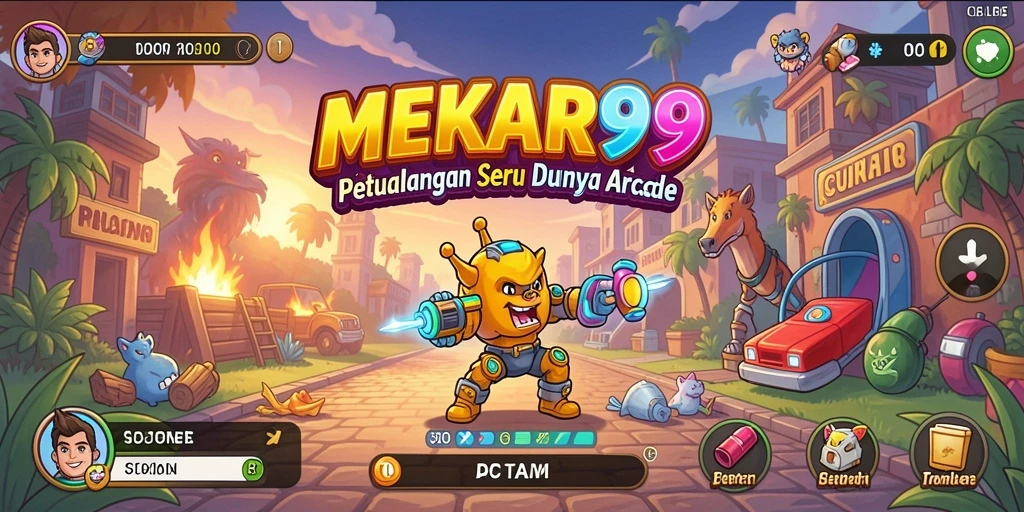 Tampilan seru gameplay <strong>MEKAR99</strong> dengan tantangan arcade yang menarik.