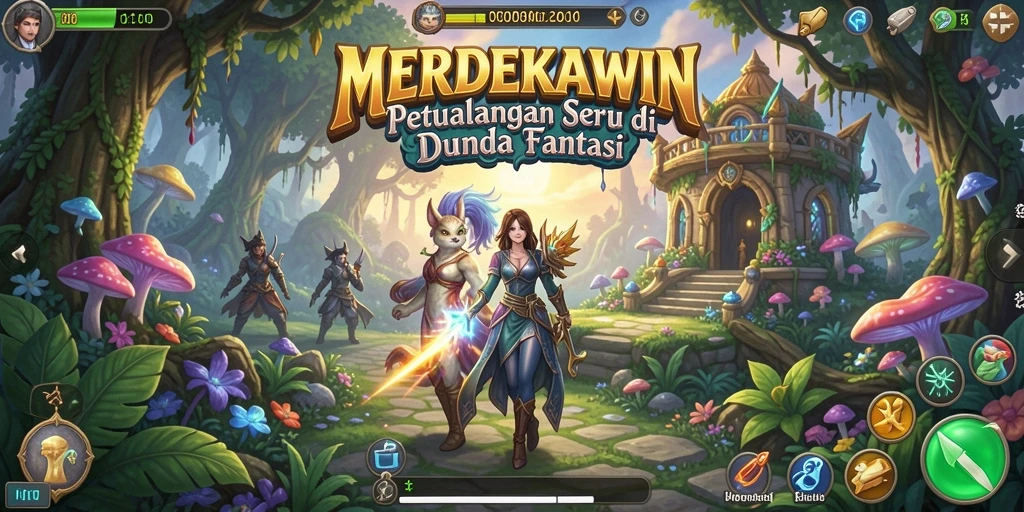 Tangkapan layar gameplay dari MERDEKAWIN yang seru dan menantang.
