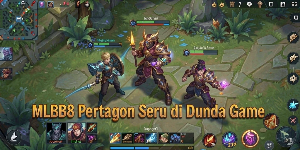 Tampilan seru dari pertempuran karakter di MLBB8.