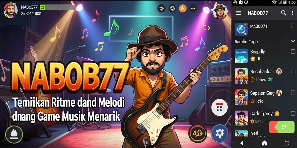 Tampilan menarik dari gameplay <strong>NABOB77</strong> yang menghadirkan keseruan musik.