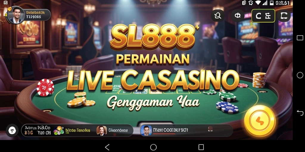 Tampilan menarik dari permainan Live Casino SL888 dengan dealer langsung.