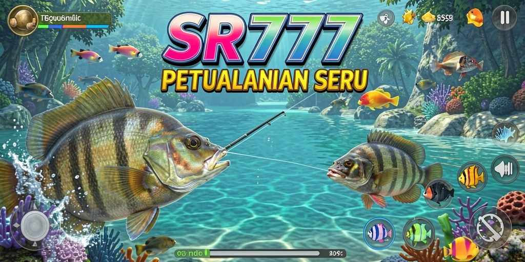 Tampilan gameplay SR777 menampilkan aksi memancing yang seru.