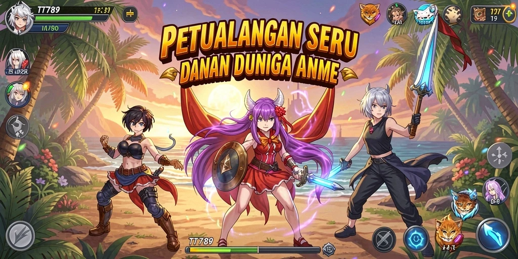 Tampilan gameplay seru TT789 dengan grafis Anime yang menarik.